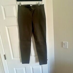 ecru gray women leather jeans/pants. Like brand new